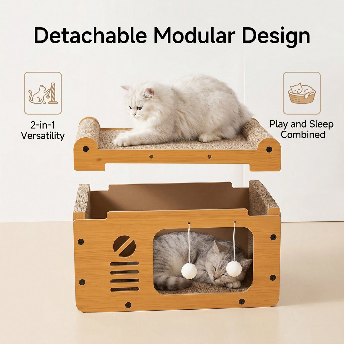 2-tier cat scratcher house, image 11