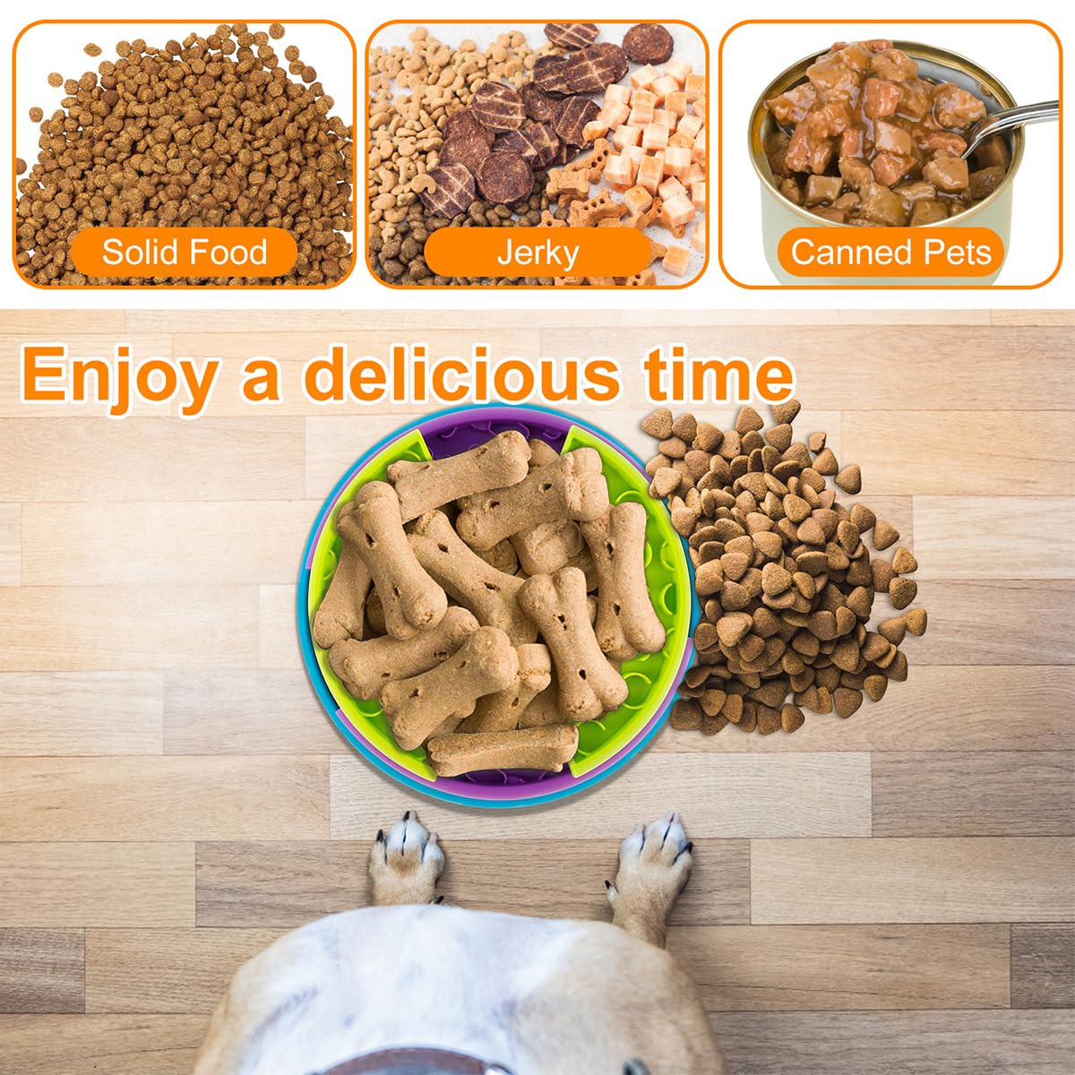 3-in-1 Rotating Puzzle Feeder & Lick Mat for Dogs - view 8