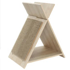 A-Frame Cat Scratcher Lounge with Wooden Hideaway - view 5