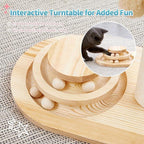 Mushroom Cat Scratching Post with Ball Track Toy - view 3