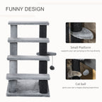 4-Step Cat Stairs with Scratching Posts, Gray - view 7