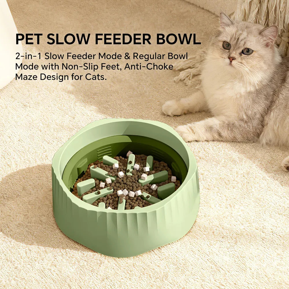 2-in-1 Cat Slow Feeder Bowl (Fast & Slow Modes) - view 4