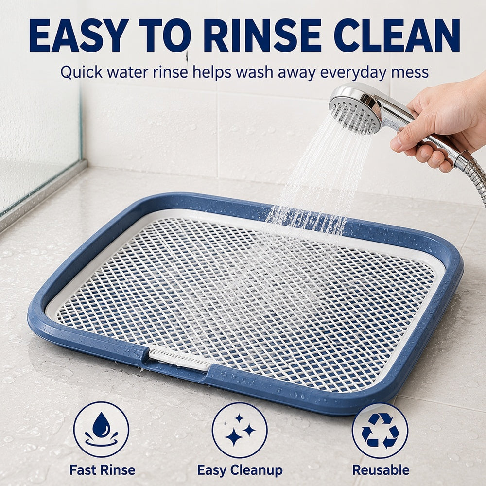 Indoor Dog Potty Tray with Raised Grid, 25.6 × 19.7 in - view 4