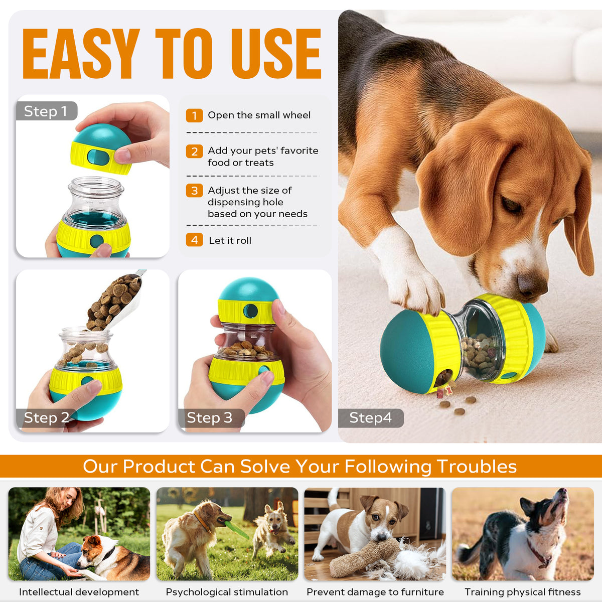 Treat-Dispensing Puzzle Ball for Dogs - view 6