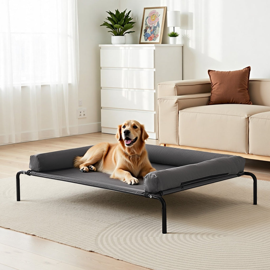 Elevated Cooling Dog Bed with Bolster Pillow, XL - view 6
