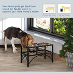 Elevated Double Dog Bowl Stand with 2 Stainless Steel Bowls - view 4