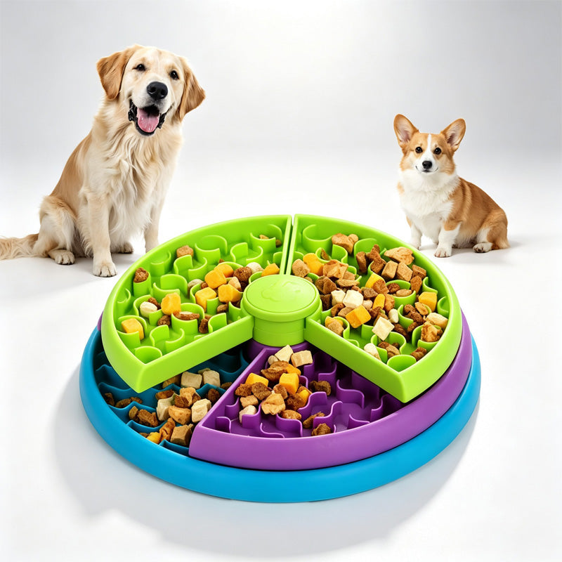 3-in-1 Rotating Puzzle Feeder & Lick Mat for Dogs