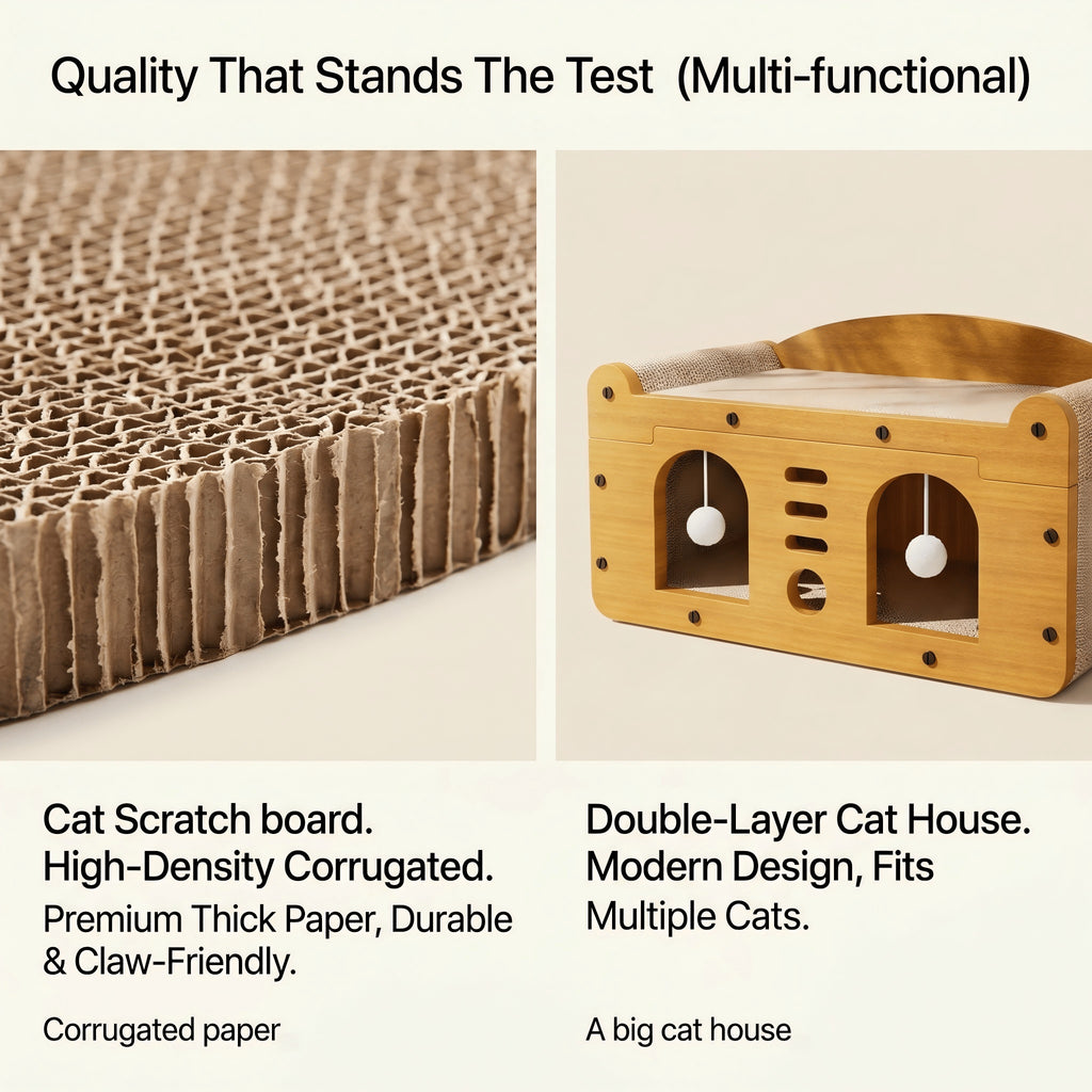 2-tier cat scratcher house, image 4