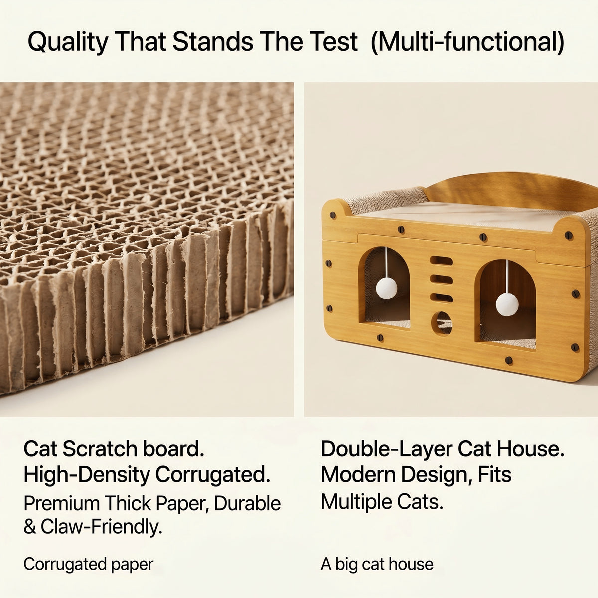 2-tier cat scratcher house, image 4