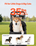 Foldable 4-Wheel Pet Stroller with Detachable Carrier - view 2