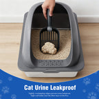 Stainless Steel Cat Litter Box with High-Sided Lid, XL - view 3