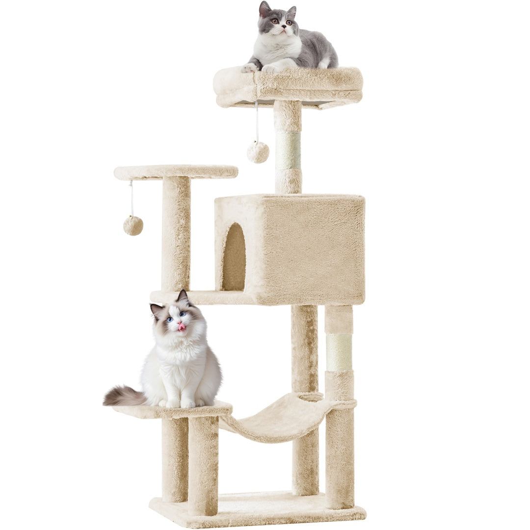 44-Inch Cat Tree Tower with Condo, Hammock & Sisal Posts - view 4