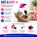 Wearable Feather Collar Cat Toy, 2-Piece Set - view 2
