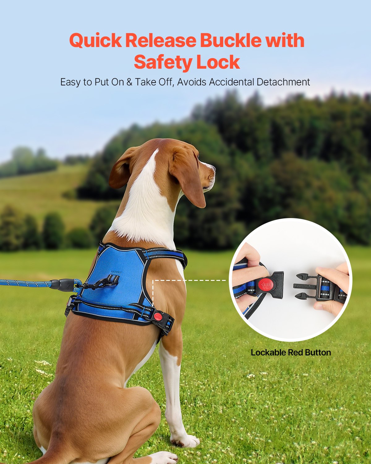 No-Pull Dog Harness & 5 ft Leash Set for Large Dogs - view 3