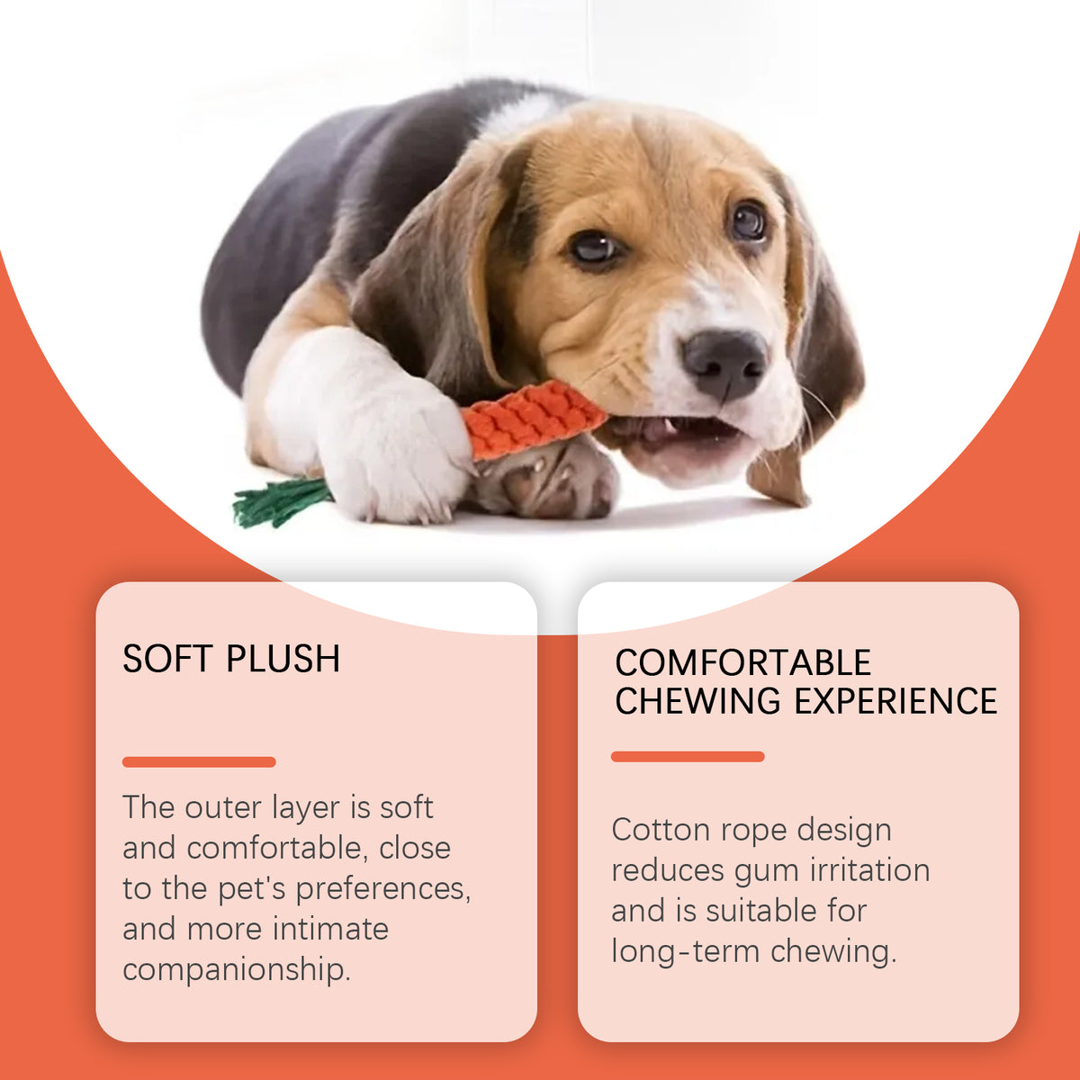 Carrot Rope Chew Toy for Puppies - view 3