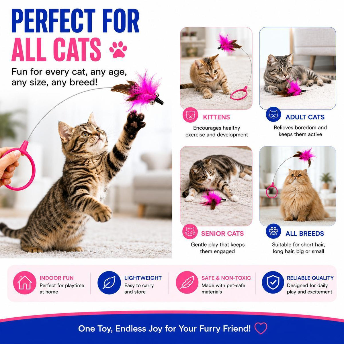 Wearable Feather Collar Cat Toy, 2-Piece Set - view 9