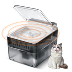 Wireless Stainless Steel Cat Water Fountain with Motion Sensor, 3 L