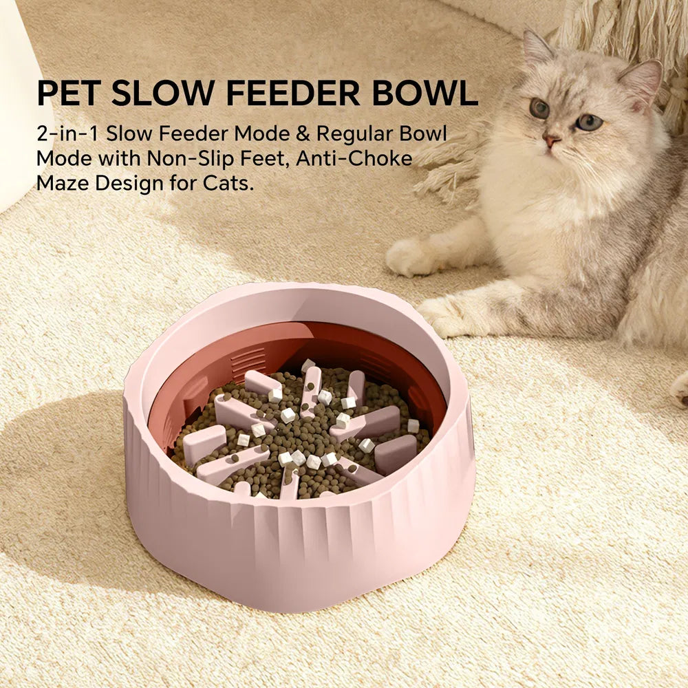 2-in-1 Cat Slow Feeder Bowl (Fast & Slow Modes) - view 5
