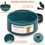 Heated Pet Water Bowl, 74 oz (Anti-Freeze) - view 8