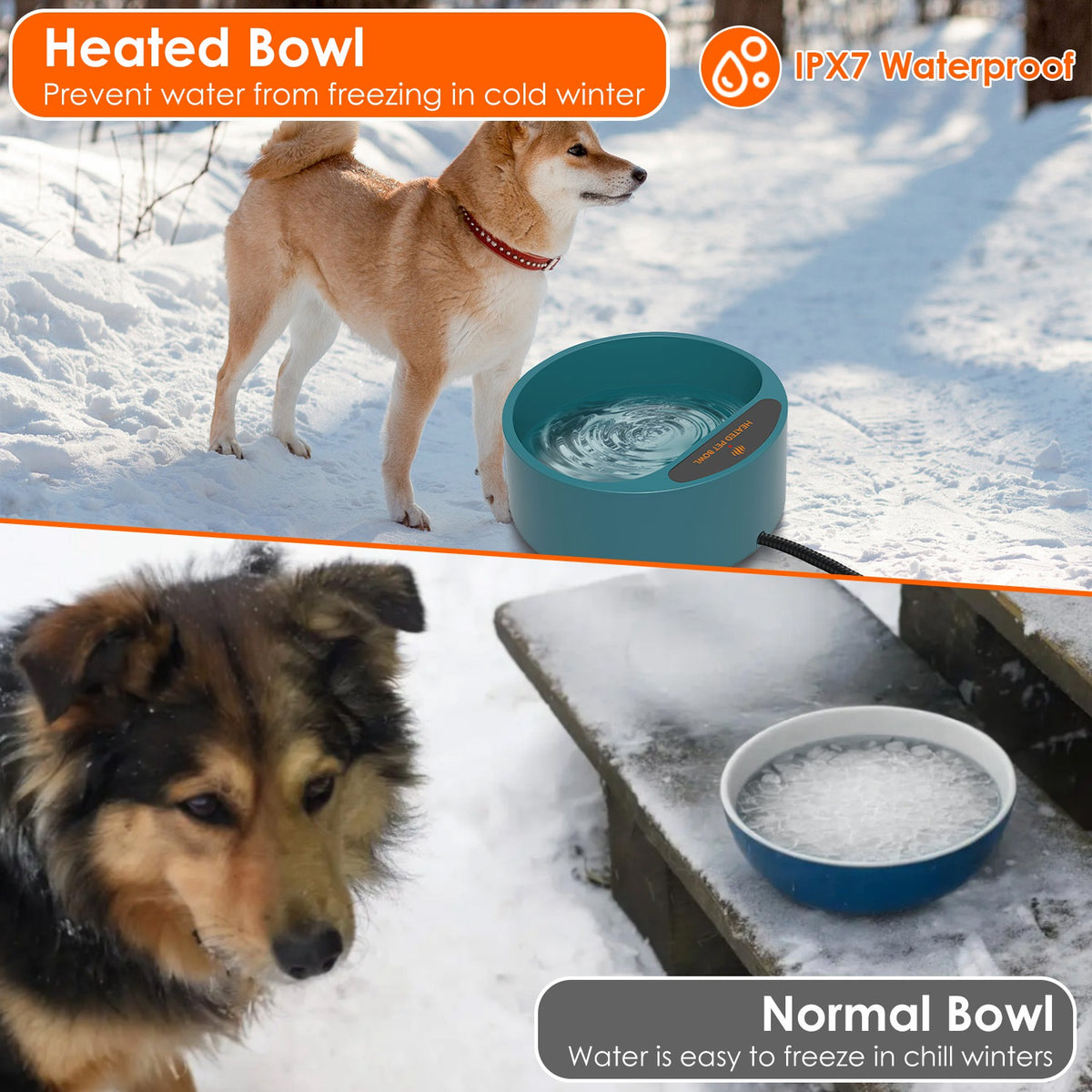 Heated Pet Water Bowl, 74 oz (Anti-Freeze) - view 2