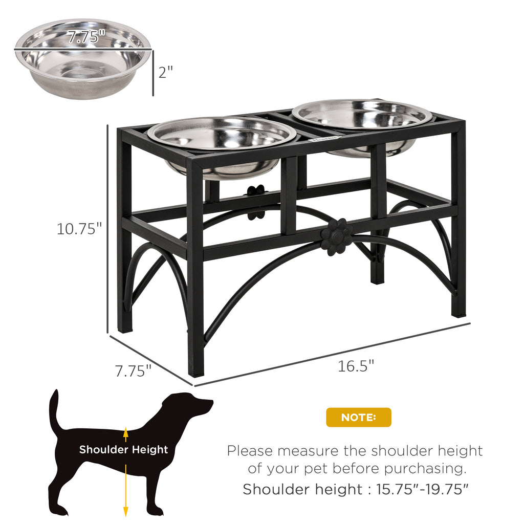Elevated Double Dog Bowl Stand with 2 Stainless Steel Bowls - view 6