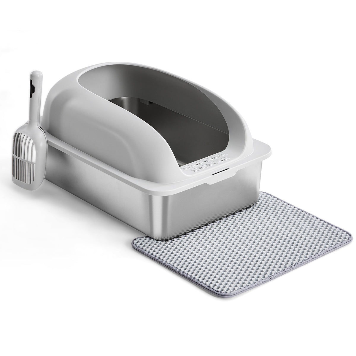 Stainless Steel Cat Litter Box with High-Sided Lid, XL - view 5