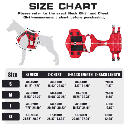 No-pull tactical dog harness with dual handles, image 2