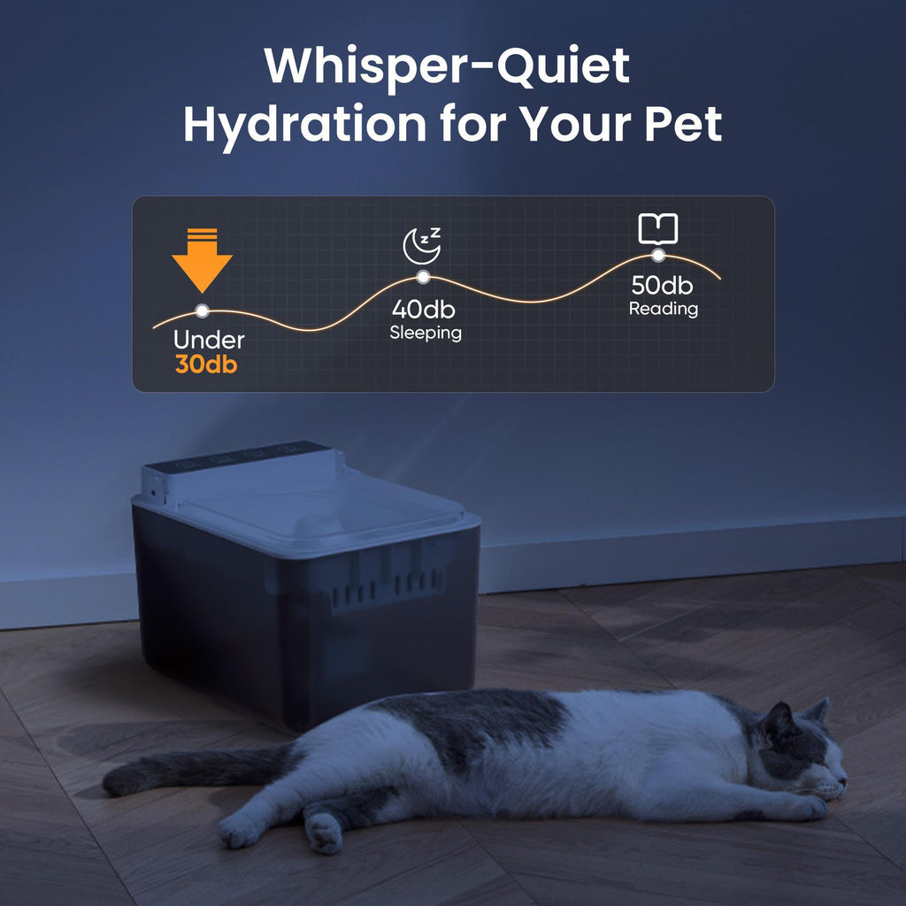 Wireless Stainless Steel Cat Water Fountain with Motion Sensor, 3 L - view 5