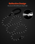 Reflective Rope Dog Leash, 6 ft Heavy Duty - view 5