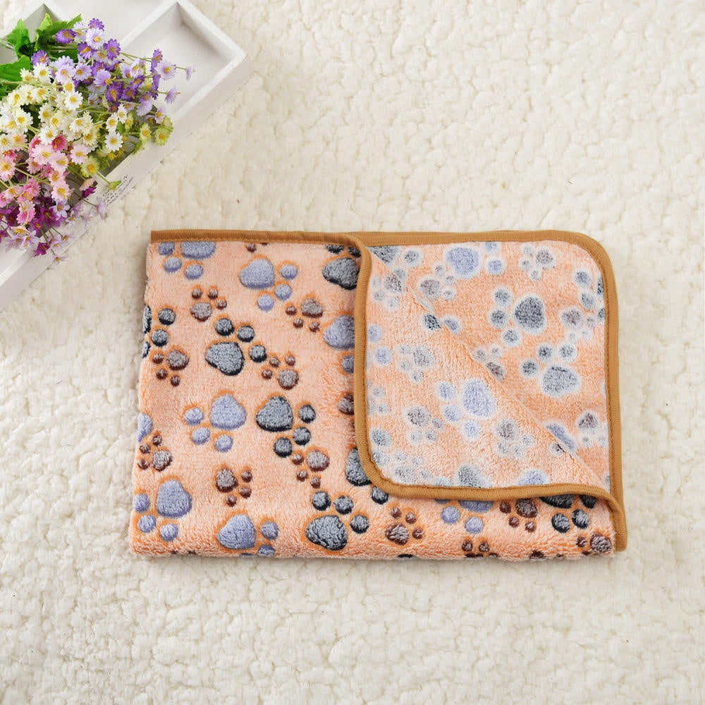 Soft Fleece Pet Blankets with Paw Print, 3-Pack - view 3