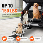 Folding Aluminum Dog Car Stairs, 5 Steps (Up to 150 lb) - view 2