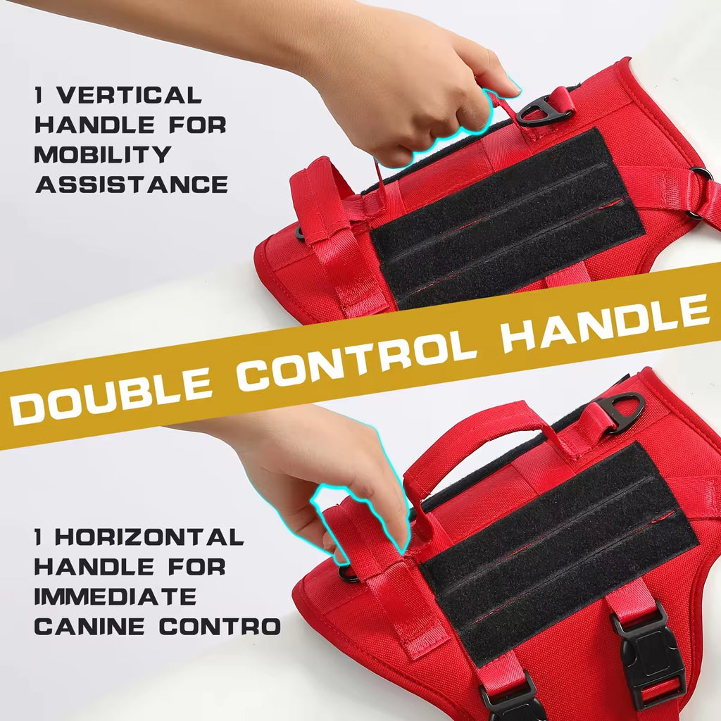 No-pull tactical dog harness with dual handles, image 9