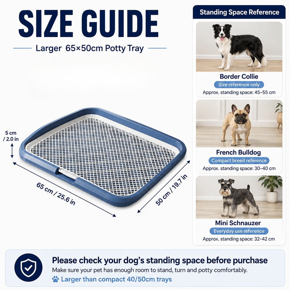 Indoor Dog Potty Tray with Raised Grid, 25.6 × 19.7 in - view 5