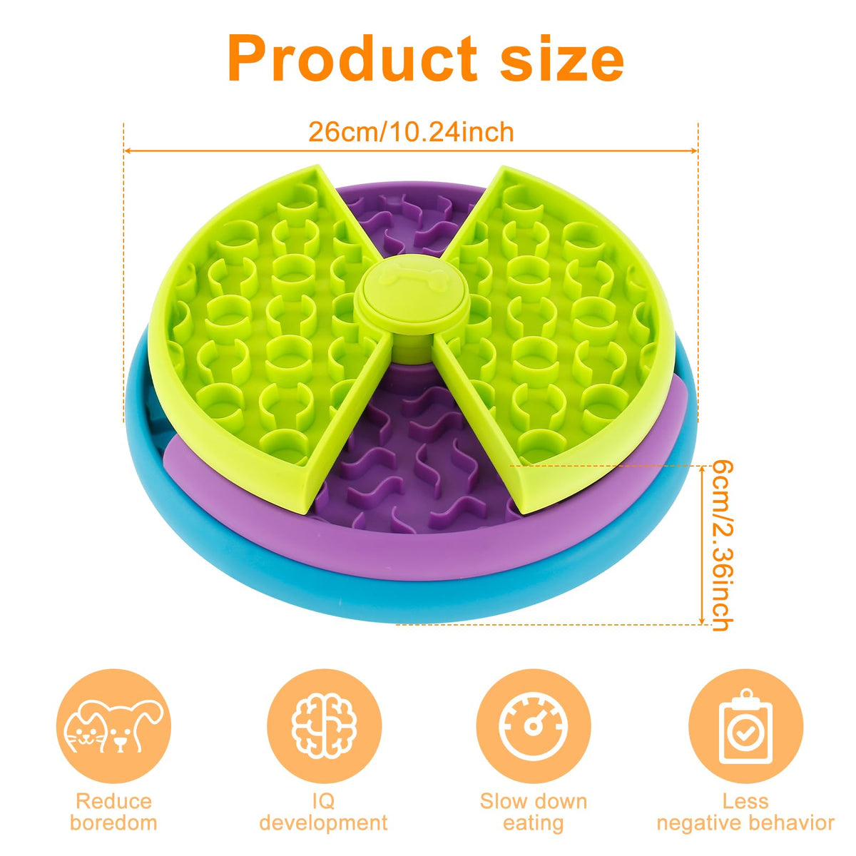 3-in-1 Rotating Puzzle Feeder & Lick Mat for Dogs - view 7
