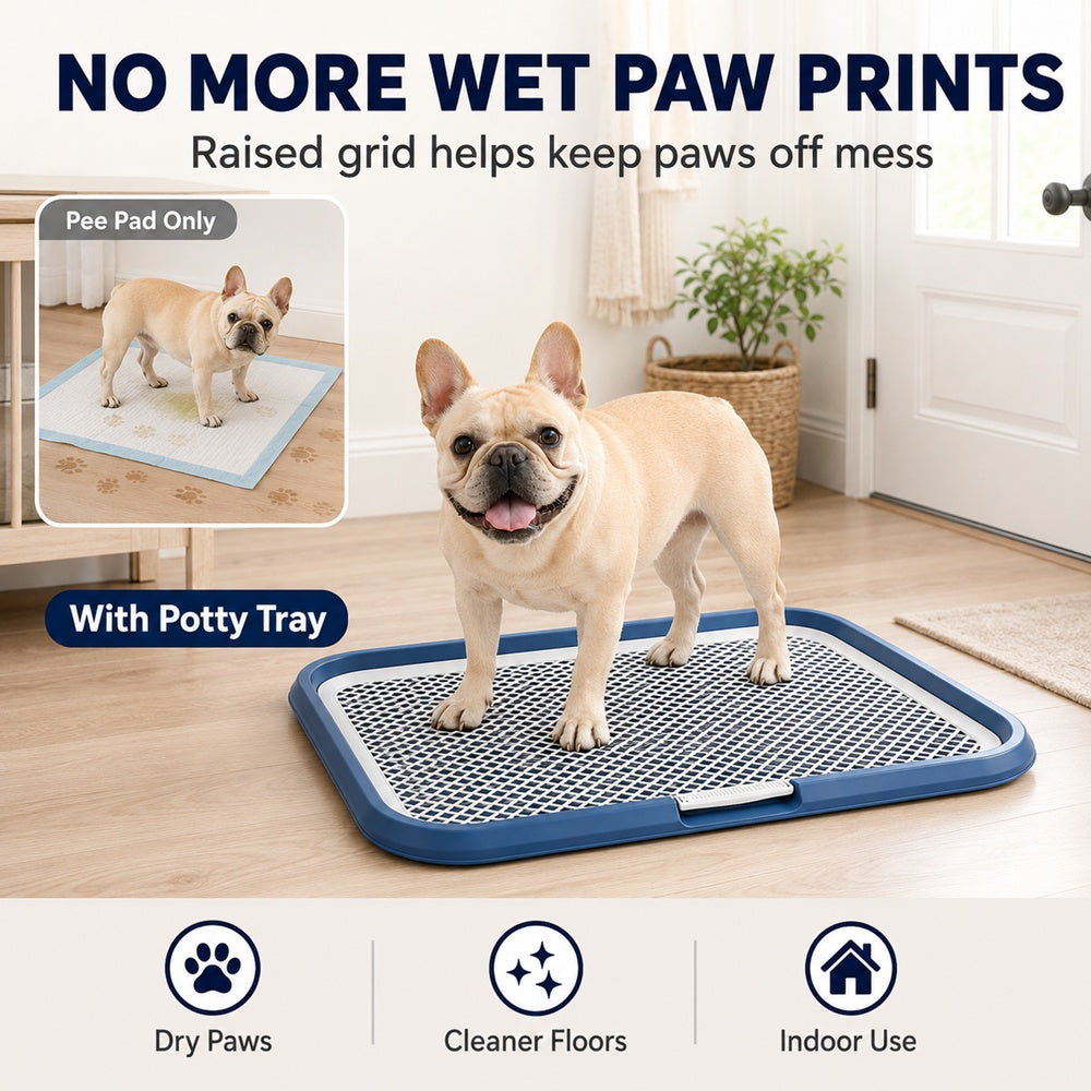 Indoor Dog Potty Tray with Raised Grid, 25.6 × 19.7 in - view 2