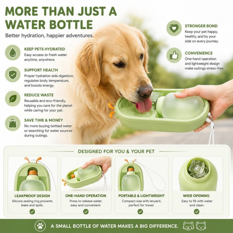 Portable Pet Water Bottle with Lanyard - view 5