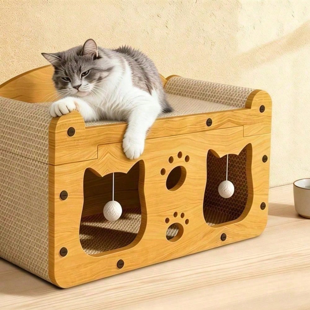 2-tier cat scratcher house, image 7