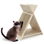 A-Frame Cat Scratcher Lounge with Wooden Hideaway - view 4