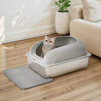 Stainless Steel Cat Litter Box with High-Sided Lid, XL - view 10
